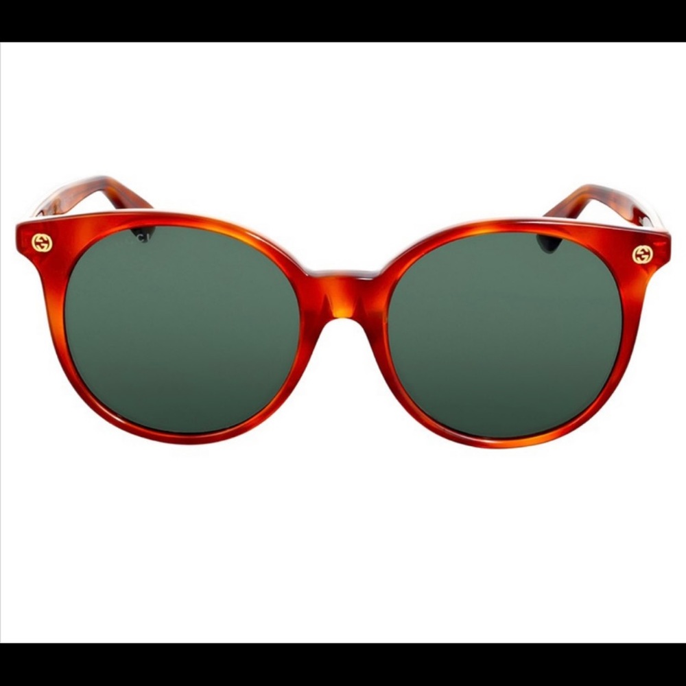 New Authentic Gucci Round Havana Sunglasses